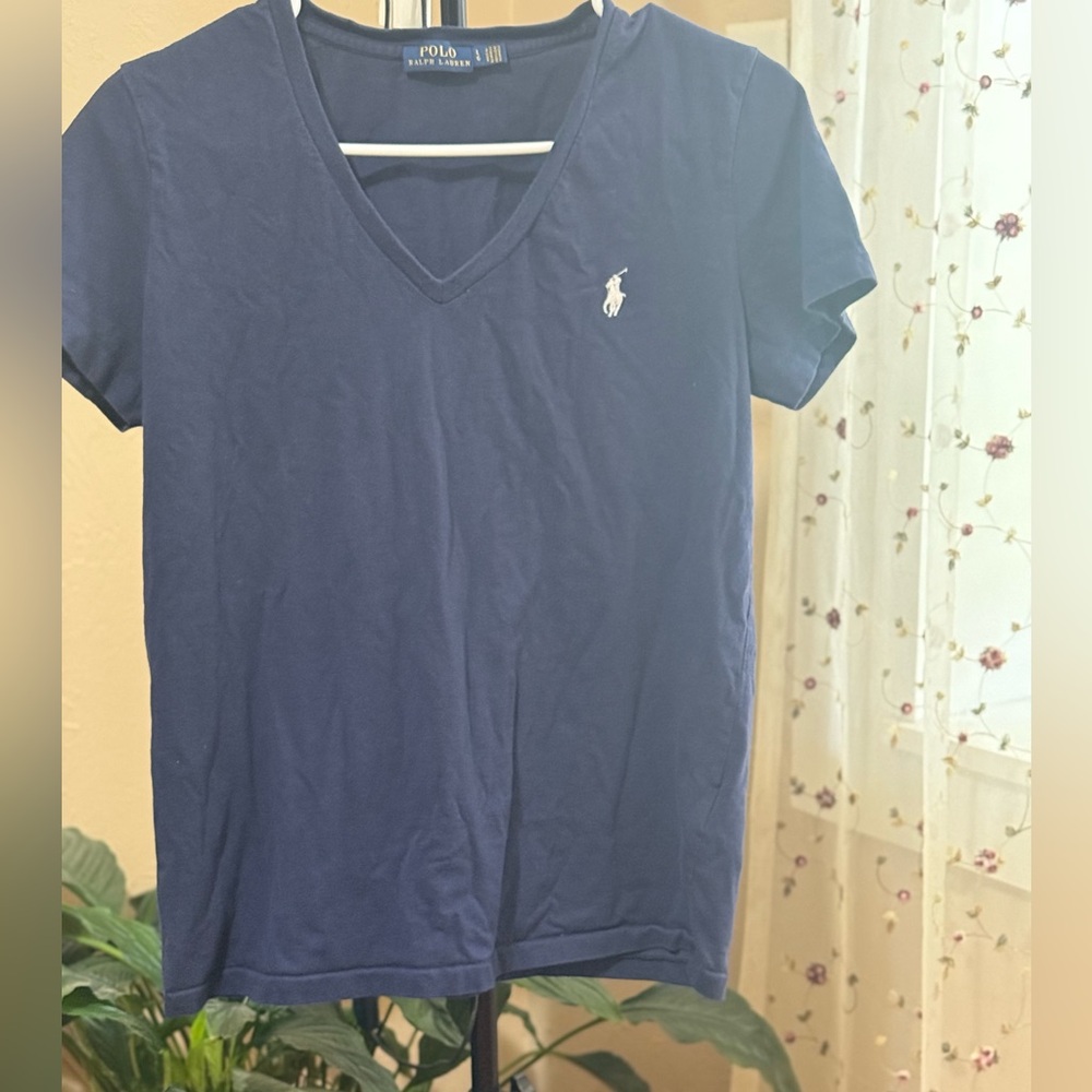 Polo by Ralph Lauren Dark Blue V-Neck Tee
